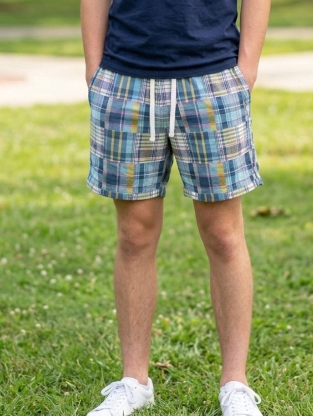 J.Crew 6 dock short in Indian madras patchwork‎ plaid Mens XS Summer Comfort